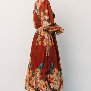 Baltic Born Rust Floral Long Sleeve Dress
